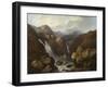 A Scottish Waterfall-Edward Train-Framed Giclee Print