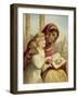 A Scripture Lesson - Indian Girl Teaching an English Child-English School-Framed Giclee Print
