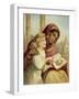 A Scripture Lesson - Indian Girl Teaching an English Child-English School-Framed Giclee Print