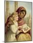 A Scripture Lesson - Indian Girl Teaching an English Child-English School-Mounted Giclee Print