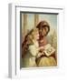 A Scripture Lesson - Indian Girl Teaching an English Child-English School-Framed Giclee Print