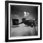 A Scuba Diver Inside a Large Metal Water Tank. Photograph by Heinz Zinram-Heinz Zinram-Framed Photographic Print