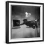 A Scuba Diver Inside a Large Metal Water Tank. Photograph by Heinz Zinram-Heinz Zinram-Framed Photographic Print