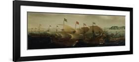 A Sea Action, Possibly the Battle of Cadiz, 1596-Hendrick Cornelisz. Vroom-Framed Giclee Print