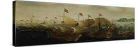 A Sea Action, Possibly the Battle of Cadiz, 1596-Hendrick Cornelisz. Vroom-Stretched Canvas