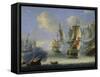 A Sea Battle, Late 17th or 18th Century-Adam Silo-Framed Stretched Canvas