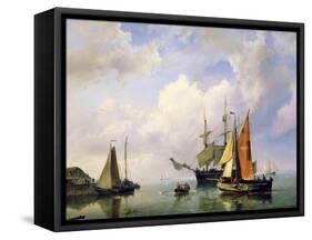 A Sea Landscape, Mid 19th Century-Marinus Adrianus Koekkoek-Framed Stretched Canvas