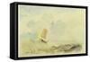 A Sea Piece - a Rough Sea with a Fishing Boat, 1820-30 (W/C on Paper)-J. M. W. Turner-Framed Stretched Canvas