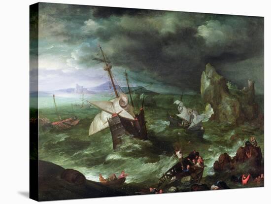 A Sea Storm, C.1594-95-Jan Brueghel the Elder-Stretched Canvas