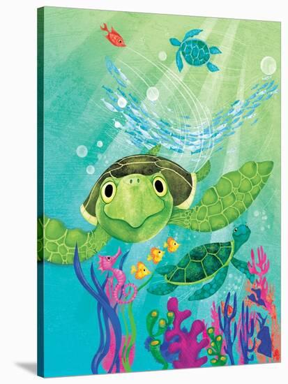 A Sea Turtle Rescue - Jack & Jill-Elisa Chavarri-Stretched Canvas