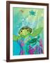 A Sea Turtle Rescue - Jack & Jill-Elisa Chavarri-Framed Giclee Print