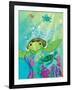 A Sea Turtle Rescue - Jack & Jill-Elisa Chavarri-Framed Giclee Print