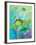 A Sea Turtle Rescue - Jack & Jill-Elisa Chavarri-Framed Giclee Print