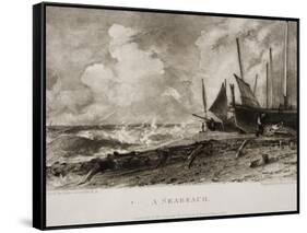 A Seabeach-John Constable-Framed Stretched Canvas