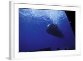 A Seal Delivery Vehicle Drives by the Dry Deck Shelter Outer Hangar Door-Stocktrek Images-Framed Photographic Print