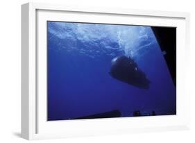 A Seal Delivery Vehicle Drives by the Dry Deck Shelter Outer Hangar Door-Stocktrek Images-Framed Photographic Print