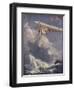 A Seaplane Bombing a Submarine-null-Framed Giclee Print