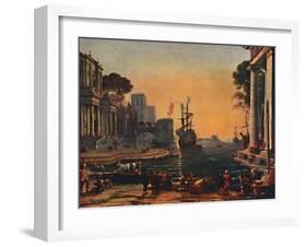 'A Seaport (Vue d'un Port de Mer: Effet de Brume)', 17th century, (1911)-Claude Lorrain-Framed Giclee Print