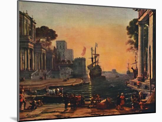 'A Seaport (Vue d'un Port de Mer: Effet de Brume)', 17th century, (1911)-Claude Lorrain-Mounted Giclee Print