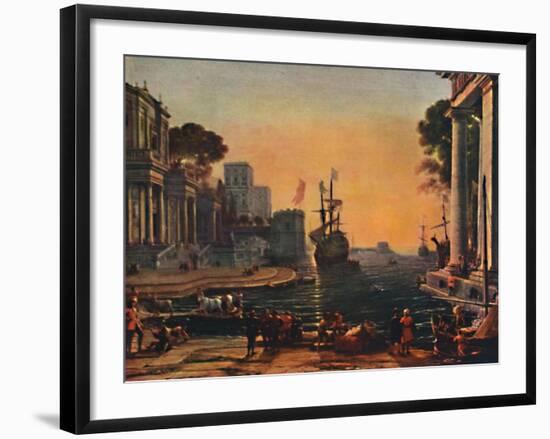 'A Seaport (Vue d'un Port de Mer: Effet de Brume)', 17th century, (1911)-Claude Lorrain-Framed Giclee Print