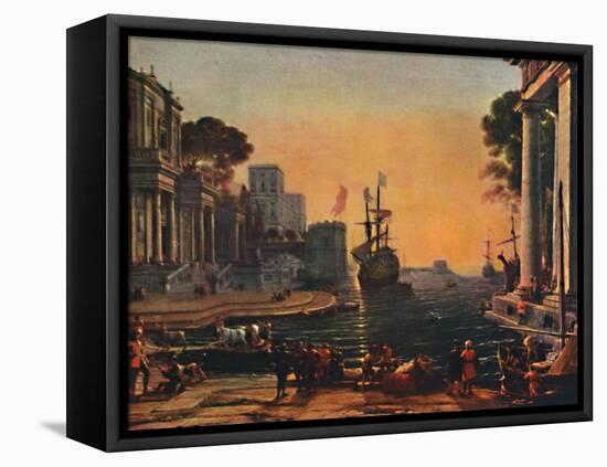 'A Seaport (Vue d'un Port de Mer: Effet de Brume)', 17th century, (1911)-Claude Lorrain-Framed Stretched Canvas