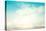 A Seascape Abstract Beach Background. Panning Motion Blur and Bokeh Light of Lens Flare, Pastel Col-jakkapan-Stretched Canvas