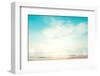 A Seascape Abstract Beach Background. Panning Motion Blur and Bokeh Light of Lens Flare, Pastel Col-jakkapan-Framed Photographic Print