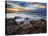 A Seascape at Sunrise from Miramar, Argentina-Stocktrek Images-Stretched Canvas