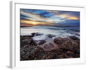 A Seascape at Sunrise from Miramar, Argentina-Stocktrek Images-Framed Photographic Print