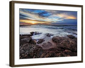 A Seascape at Sunrise from Miramar, Argentina-Stocktrek Images-Framed Photographic Print