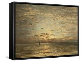 A Seascape at Sunset-Hendrik Willem Mesdag-Framed Stretched Canvas