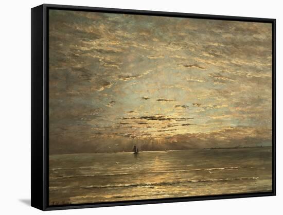 A Seascape at Sunset-Hendrik Willem Mesdag-Framed Stretched Canvas