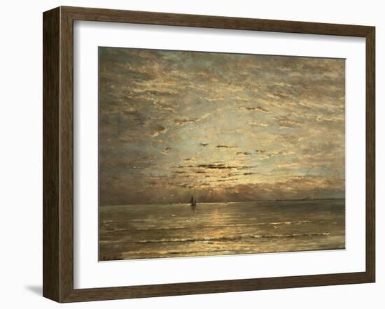 A Seascape at Sunset-Hendrik Willem Mesdag-Framed Giclee Print