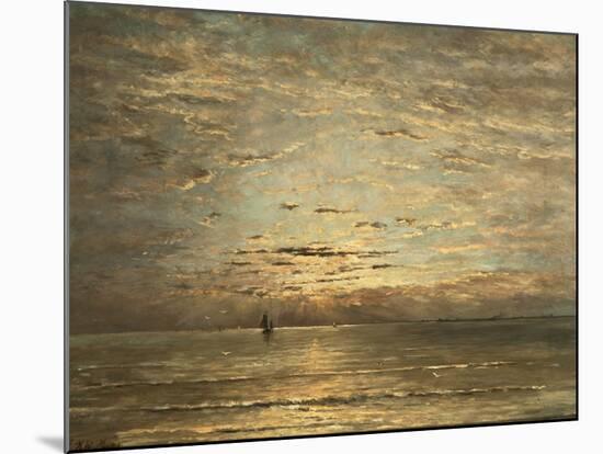 A Seascape at Sunset-Hendrik Willem Mesdag-Mounted Giclee Print