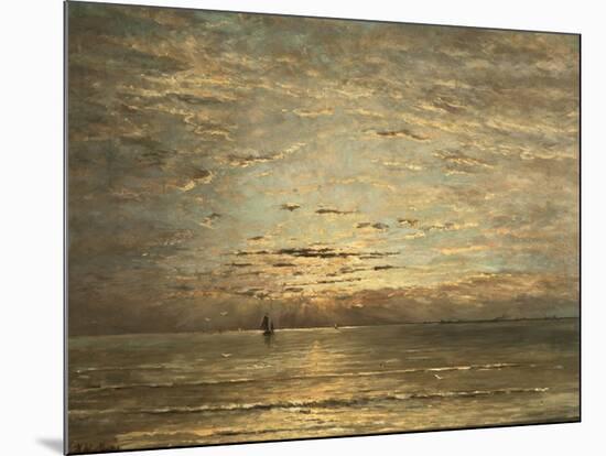 A Seascape at Sunset-Hendrik Willem Mesdag-Mounted Giclee Print