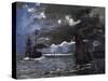 A Seascape, Shipping by Moonlight-Claude Monet-Stretched Canvas