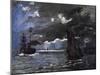 A Seascape, Shipping by Moonlight-Claude Monet-Mounted Giclee Print