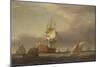 A Seascape with Men-Of-War and Small Craft-Francis Holman-Mounted Giclee Print