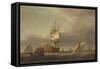 A Seascape with Men-Of-War and Small Craft-Francis Holman-Framed Stretched Canvas