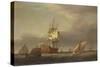 A Seascape with Men-Of-War and Small Craft-Francis Holman-Stretched Canvas