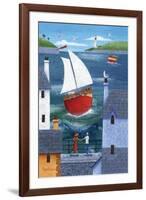 A Seaside Town-Peter Adderley-Framed Art Print