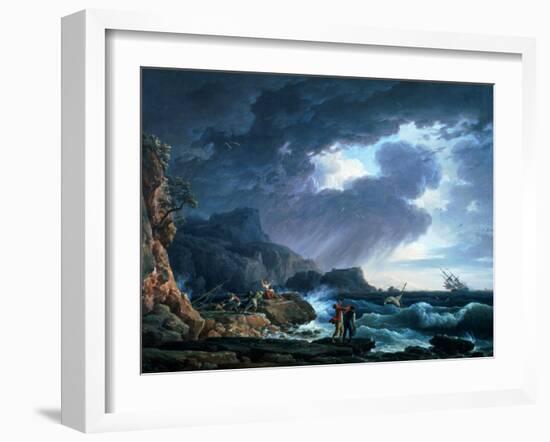 A Seastorm, 1752-Claude Joseph Vernet-Framed Giclee Print