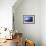 A Seat in a Blue Backlight in Studio with Three Windows-Paha_L-Framed Photographic Print displayed on a wall