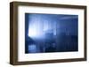 A Seat in a Blue Backlight in Studio with Three Windows-Paha_L-Framed Photographic Print