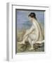 A Seated Bather-Pierre-Auguste Renoir-Framed Giclee Print
