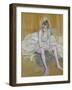 A Seated Dancer with Pink Stockings, 1890-Henri de Toulouse-Lautrec-Framed Giclee Print