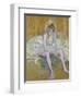 A Seated Dancer with Pink Stockings, 1890-Henri de Toulouse-Lautrec-Framed Giclee Print