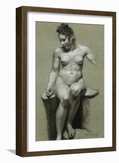 A Seated Female Nude-Pierre-Paul Prud'hon-Framed Giclee Print