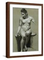 A Seated Female Nude-Pierre-Paul Prud'hon-Framed Giclee Print