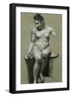 A Seated Female Nude-Pierre-Paul Prud'hon-Framed Giclee Print